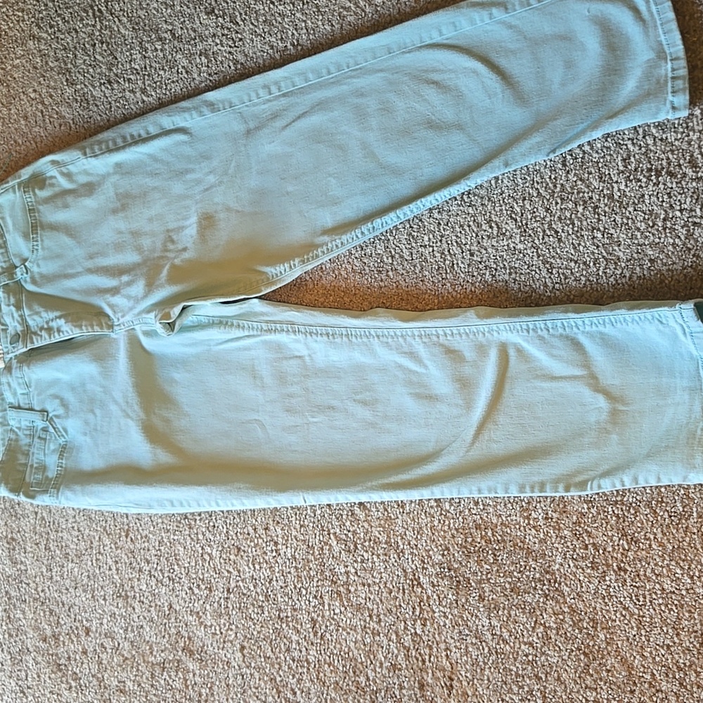 Jones New York Women's Teal Chelsea Cuffed Capris Size 12 - Picture 2 of 8